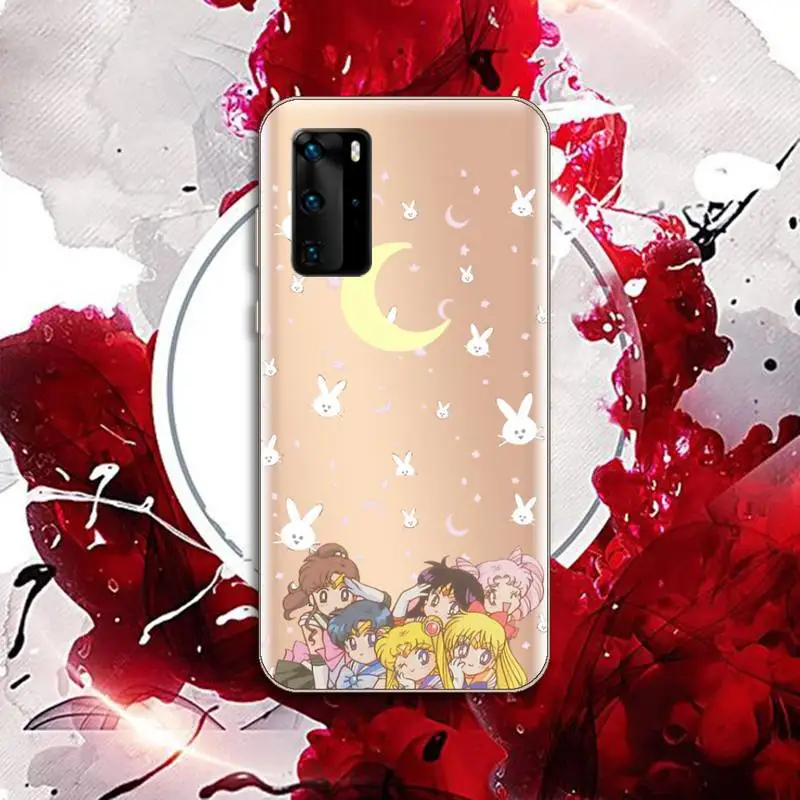 

Japan Anime Sailor Moon Princess Phone Case Transparent for Huawei P honor 8 10i 20 30 40 smart 2019