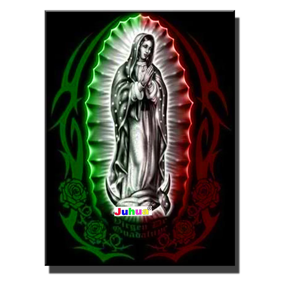 

Алмазная 5d мозаика «сделай сам», полная круглая/квадратная живопись, мексиканская Дева Мария, королева, искусство вышивки