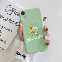 maiyaca banana fish phone case soft solid color for iphone 11 12 13 mini pro xs max 8 7 6 6s plus x xr