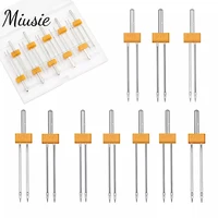 durable double twin needles pins multifuctional fitting stretch machine needles mix size with box 10 size 10pcs set