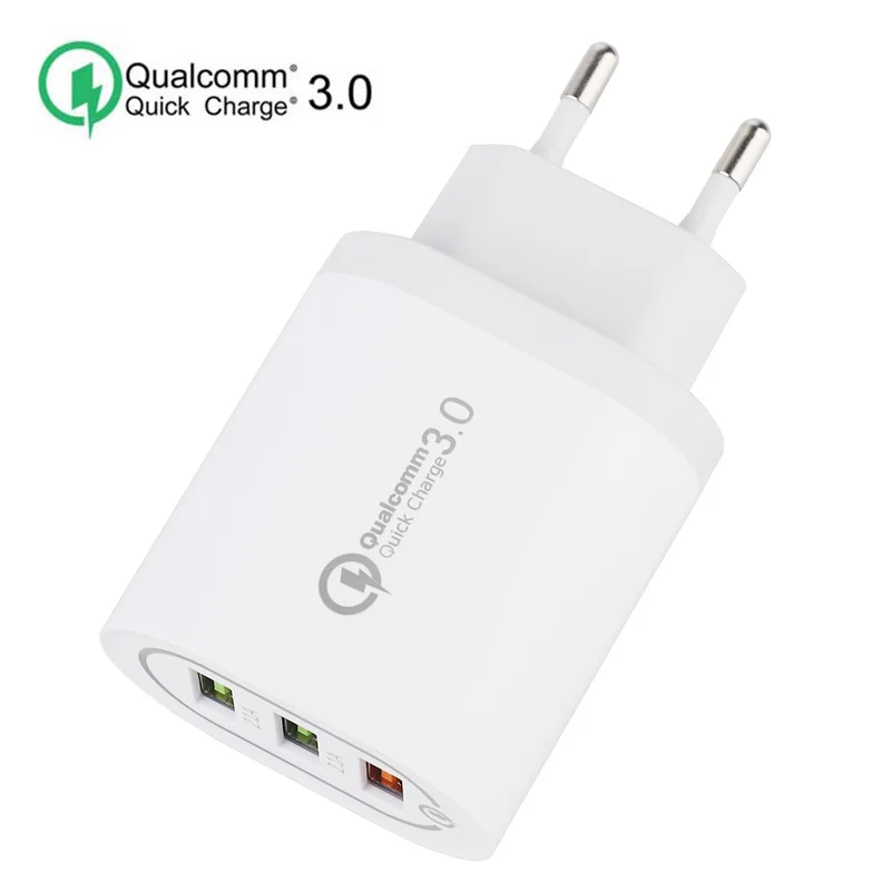 3 USB зарядное устройство QC3.0 Быстрая зарядка настенное адаптер для мобильного