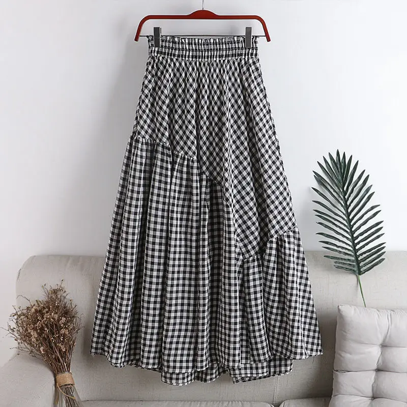 Женская длинная юбка с завышенной талией универсальная облегающая юбка-трапеция