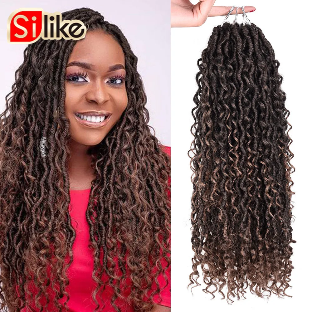 Silike Goddess Locs Crochet Hair Extensions Synthetic Twist Braids Hair Locks Crochet braids For Women 20 Strands 20 inch