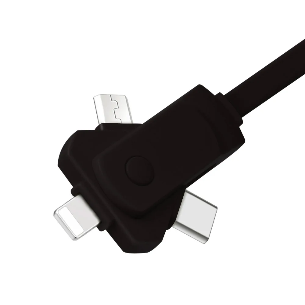

3-in-1 Charging Wire Rotating Three-in-One 1 M Data Cable Micro Applicable Typec Android Gift Factory