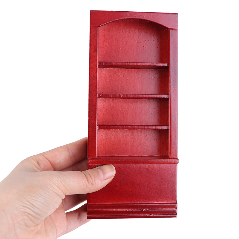 

1/12 Dollhouse Furniture Classical Miniature Wooden Cabinet Bookshelf Display Canibet Bedroom Furniture Kits Home Study Bedroom