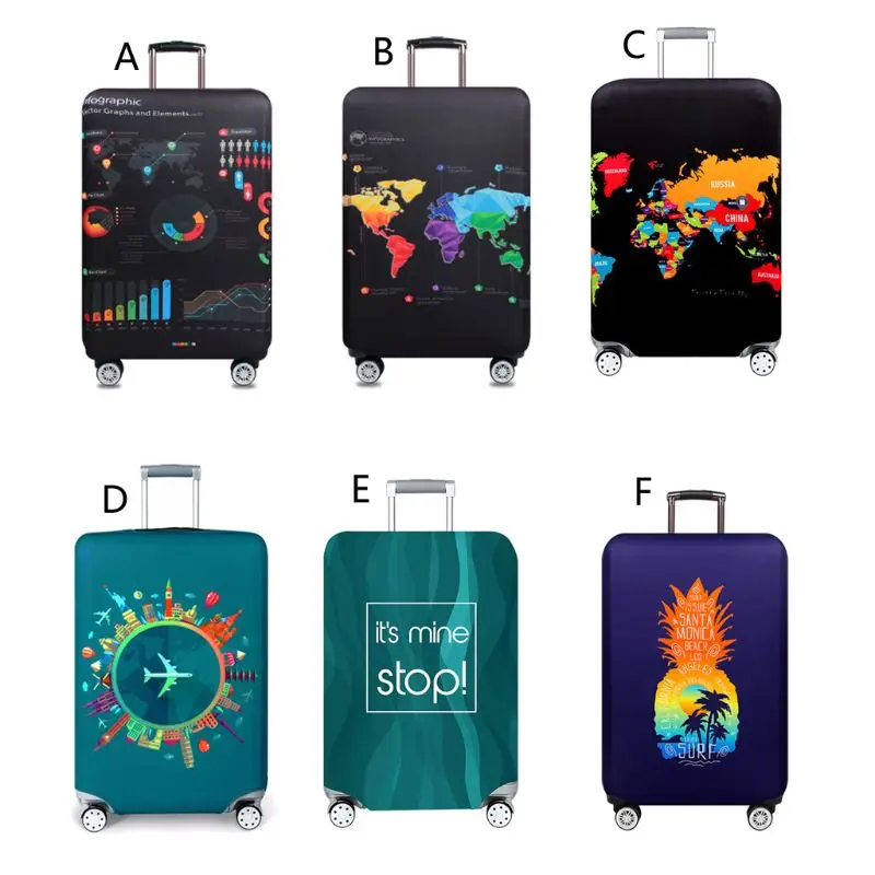 

Elastic Waterproof Dustproof Travel Luggage Suitcase Protective Cover Trolley Baggage Protector for 18-32 Inch Luggage