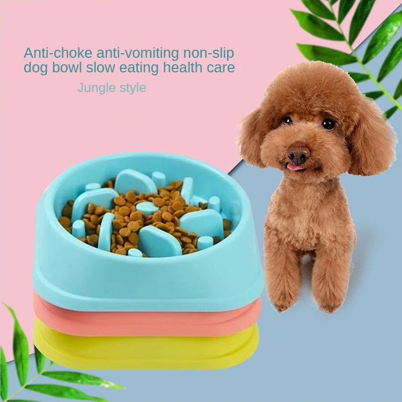 

Pet Dog Feeding Food Bowls Puppy Slow Down Eating Feeder Dish Bowl Prevent Obesity Pet Dogs Supplies