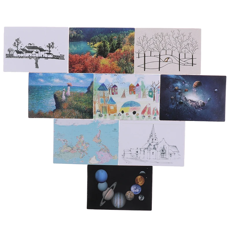 1/12 кукольный домик Смола миниатюрная винтажная рамка настенная живопись для