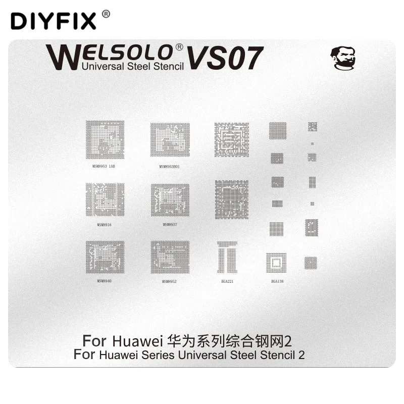 DIYFIX Универсальный IC чип шар BGA трафарет для завода Оловянная паяльная сеть