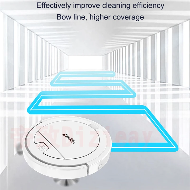 Ультратонкий робот пылесос с резервуаром для воды Влажная и сухая уборка 2800 па