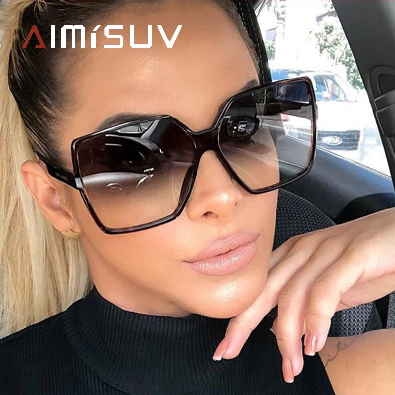 

AIMISUV Retro Sunglasses Women Luxury Brand Designer Oversized Square Sun Glasses Female Fashion Gradient Shades Ladies UV400