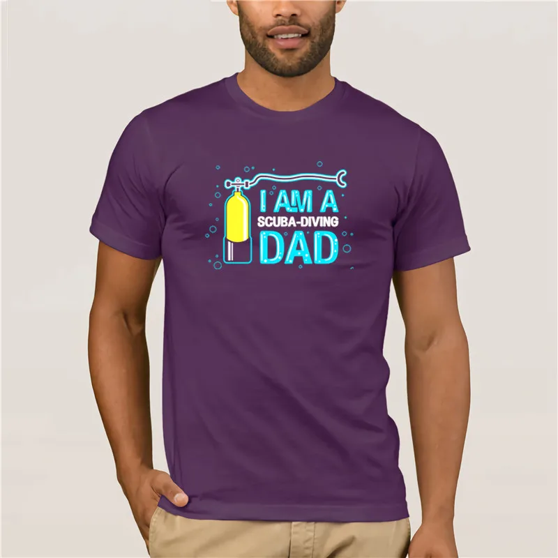 

Printed T-shirt crew neck short sleeve casual I'm A Scuba Dive Dad Cotton Custom Short Sleeve personality T-shirt