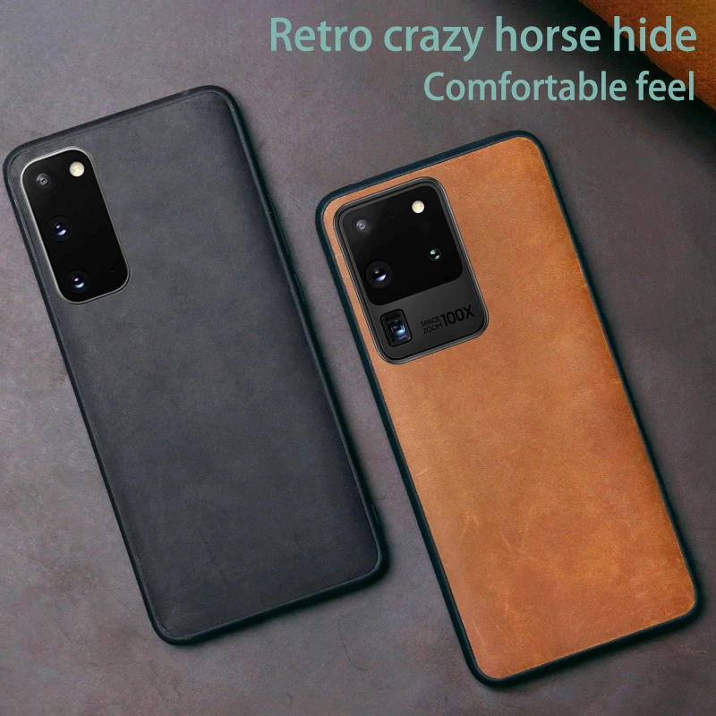 Genuine Leather Phone Case For Samsung Galaxy S20 Ultra s10e S10 Plus Note 20 ultra 10 plus for A71 A51 A30 A31 A50 A70 case