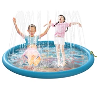 170cm swimming pool kids inflatable round water splash play pools playing sprinkler mat yard outdoor fun multicolour pvc