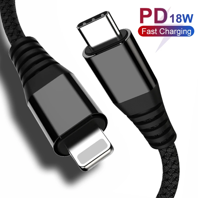 

PD Type C to 8 Pin 18W Fast Charging Cable for iPhone XS X 8 plus PD Quick charge Charger for Macbook Sync data cord