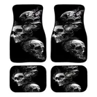 Коврики Aimaao в виде черепа для автомобиля, 4 шт., мягкие и легко Надеваемые черные сиденья для Housse Peugeot Partner Nissan VW