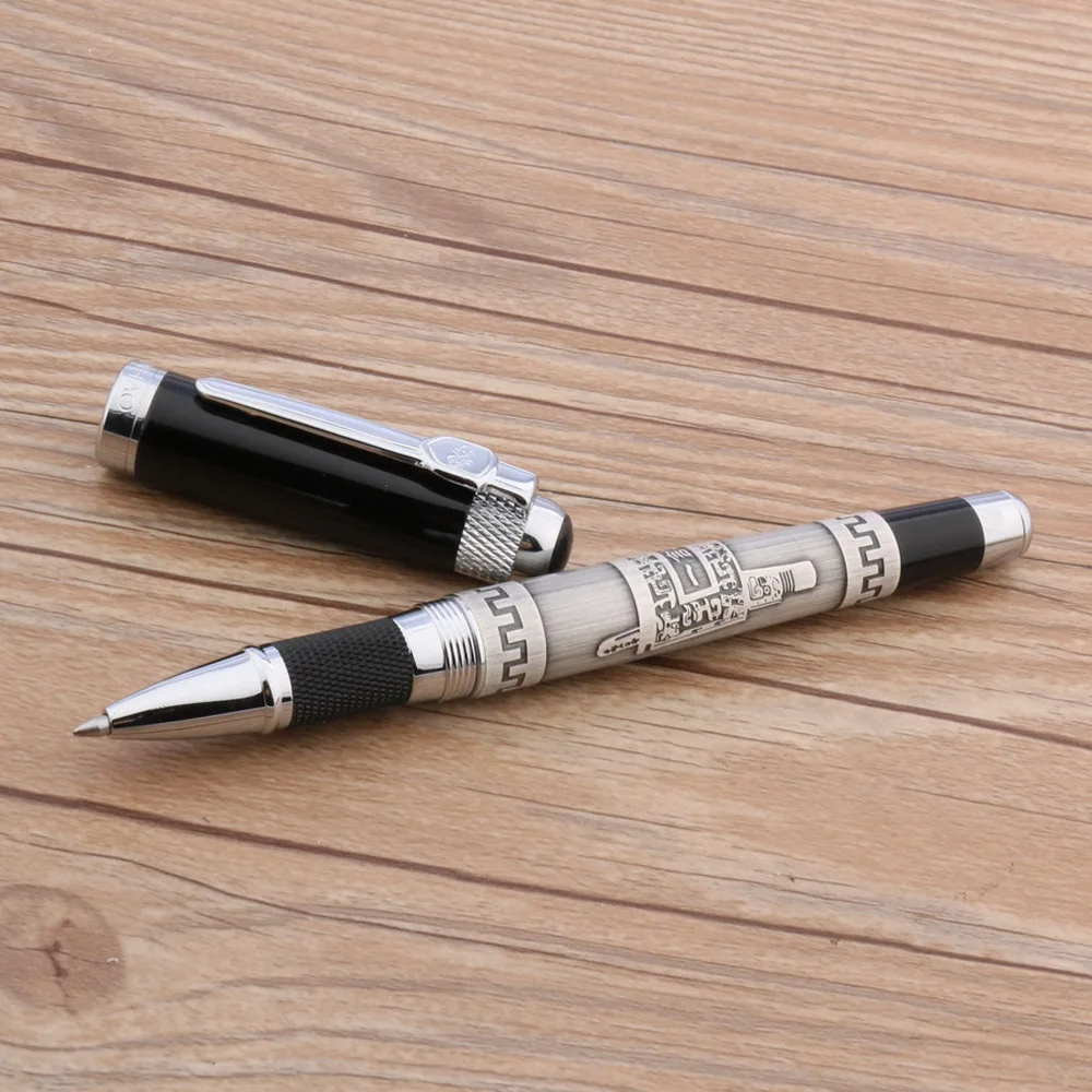Классический рельефный штатив jinhao из серебра 189 пробы с двумя рукоятками|rollerball