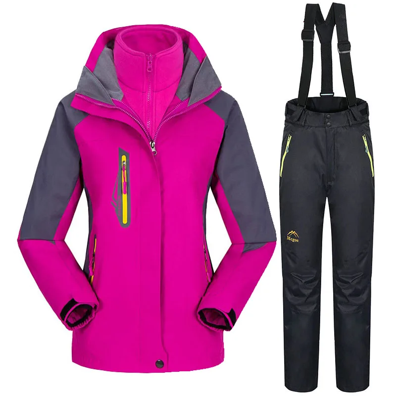 Женский лыжный костюм водонепроницаемая ветрозащитная куртка для сноуборда и