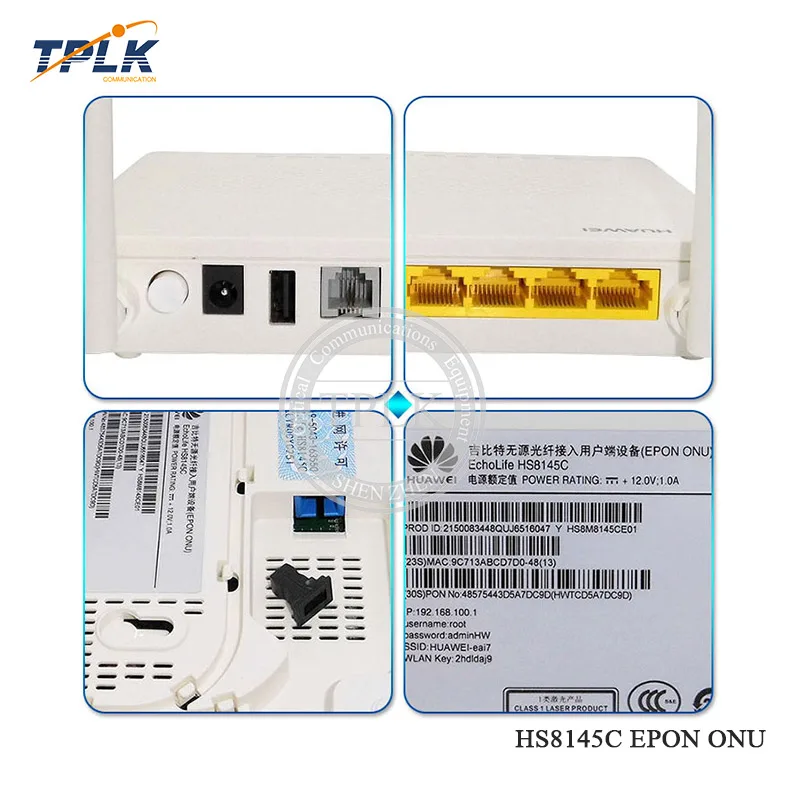 Оригинальный новый модем HS8145C EPON ONU FTTH HGU роутер 1GE + 3FE 1TEL Wifi ONT Carrier|Фиксированные
