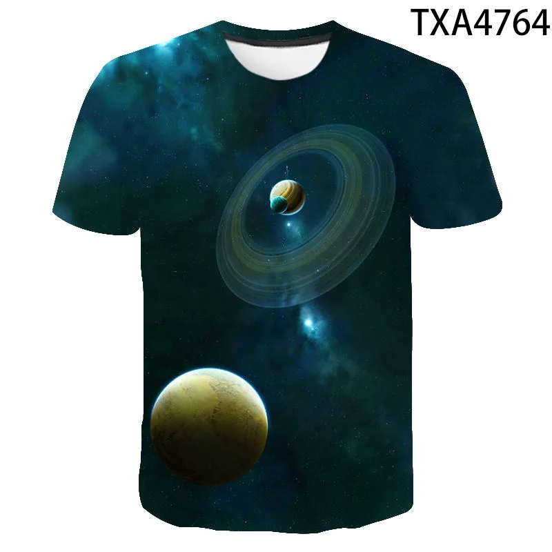 

2020 Summer Starry sky 3D T Shirts Casual Streetwear Boy Girl Kids Fashion Men Women Children Printed T-shirt Cool Tops Tee