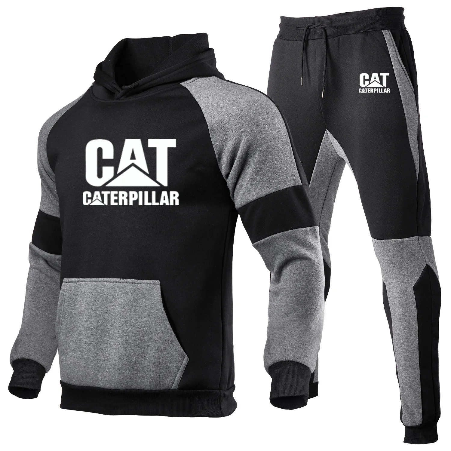 

2021 2 Pieces Sets Tracksuit Men Fashion Hooded Sweatshirt+pants Pullover Hoodie Sportwear Suit Casual Men Clothes Size S-3XL
