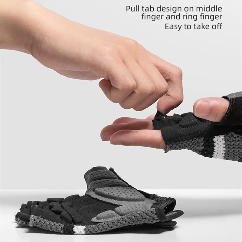 Дышащие Перчатки для фитнеса ROCKBROS силиконовые перчатки с отверстиями ладони