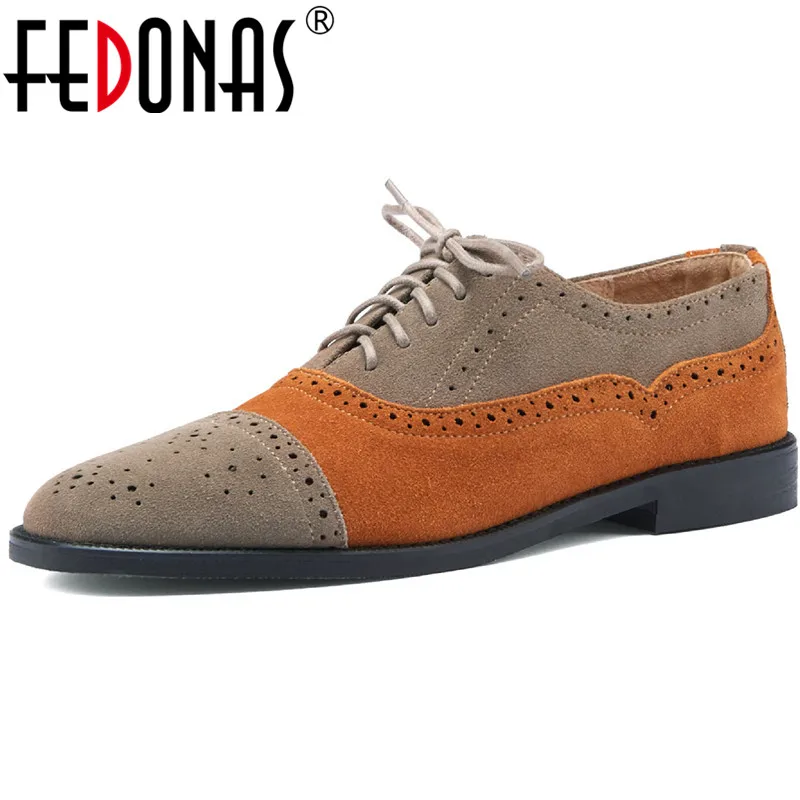 

FEDONAS/Женская замшевая обувь; Британский стиль; Обувь на массивном каблуке; Новинка 2021 года; Вечерние женские туфли-лодочки с перекрестной шн...