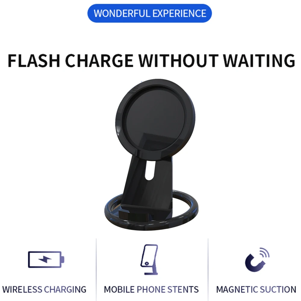 

Charger Holder Stand Bracket For IPhone 12 Pro Max Rotation Charging Support Magnetic Portable Mini Adjustable Desktop Mount