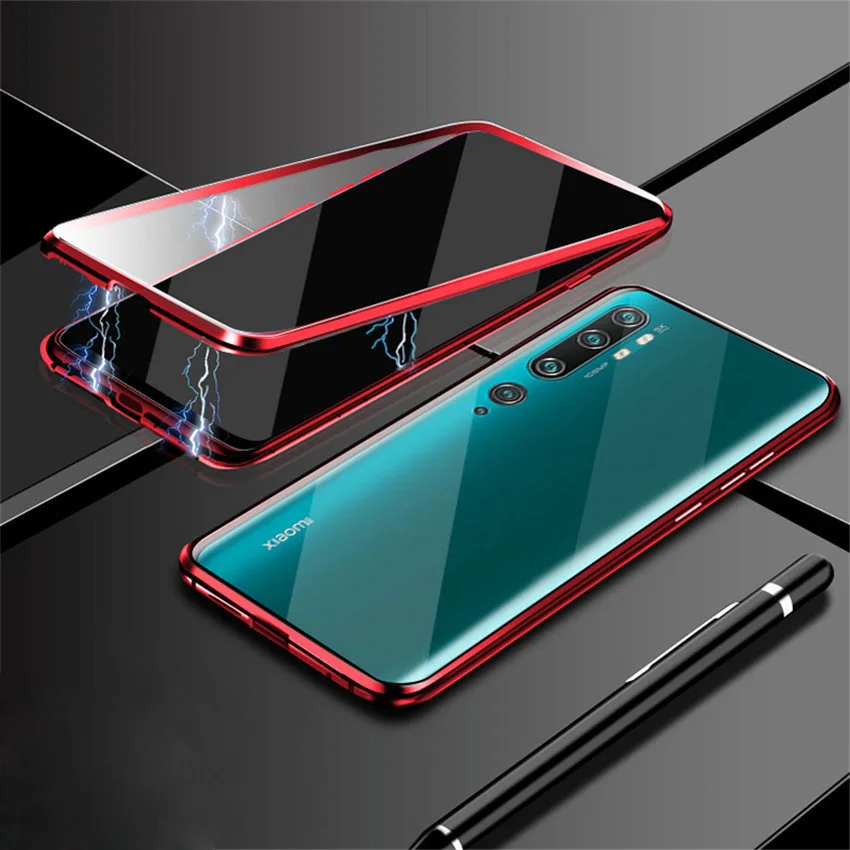 Двухсторонний чехол из закаленного стекла для Xiaomi mi note 10 pro, магнитный чехол для телефона NUL 10 10, чехол xio mi note 10, металлический чехол