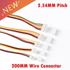 10 комплектов, JST XH2.54 XH 2,54 мм, коннектор для кабеля, 23456 контактов, Штекерный разъем, 200 мм, провод 26AWG