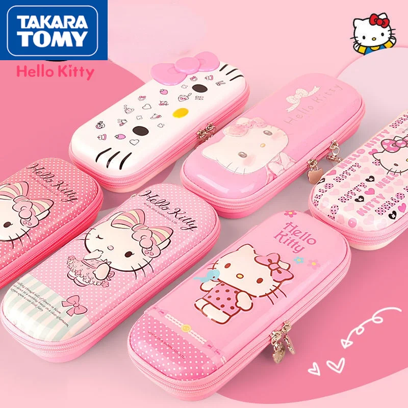 

TAKARA TOMY cute cartoon Hello Kitty three-dimensional storage bag simple leisure large-capacity children's school supplies