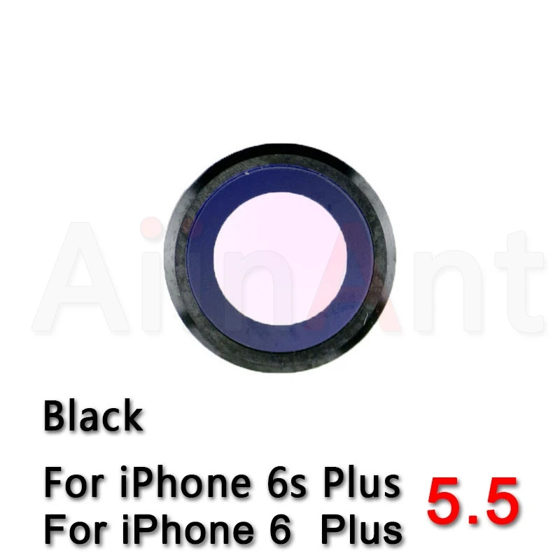 Оригинальное сапфировое стекло задняя камера Стекло кольцо для iPhone 6 6s Plus камера объектив кольцо Крышка Замена Ремонт Запчасти - Цвет: 6s Plus Black