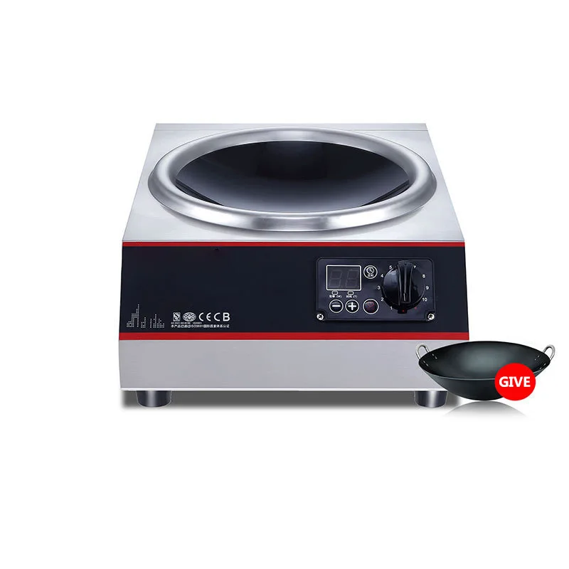 

5000W Commercial Induction Cooker Large Power Electromagnetic Stove Waterproof Electric Stainless Steel