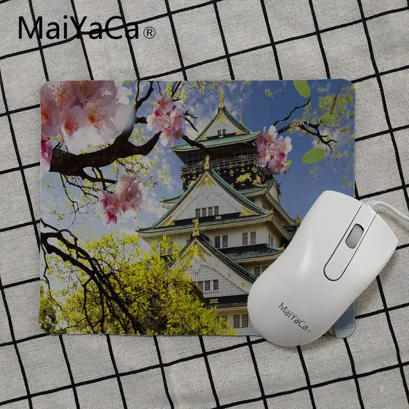 

MaiYaCa Japan Temple Cherry blossom Sceneary Pad Big promotion Russia gaming mouse Pad Desktops Mate anime Rectangle Mousemats