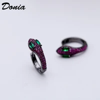 donia jewelry new best selling womens earrings fashion jewelry snake earrings copper micro aaa color zirconium earrings