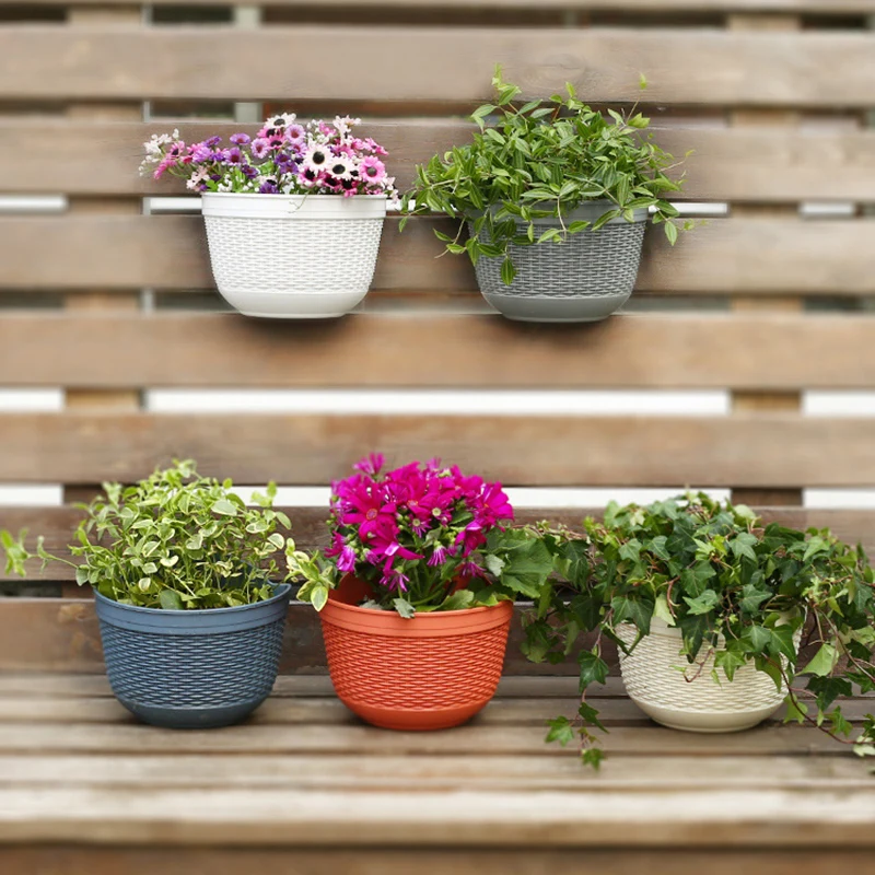 

Садовые принадлежности, пластиковый настенный полукруглый цветочный горшок, забор, подвесная фотография для цветов FU