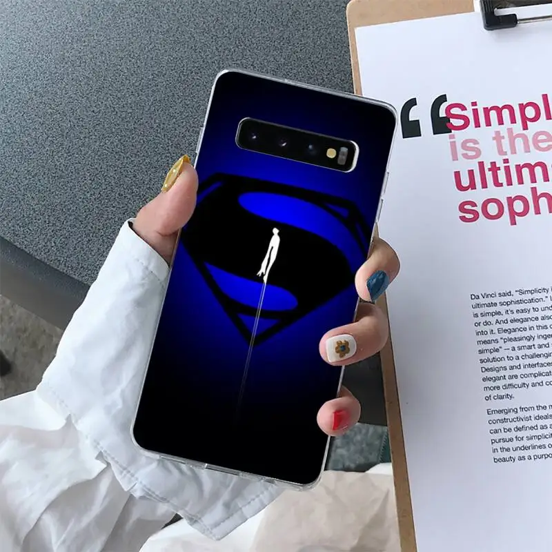 

Boy Supermans Phone Case For Samsung Galaxy S10 S10e S8 S9 Plus S7 Edge Note10 9 8 Soft Transparent TPU Cove