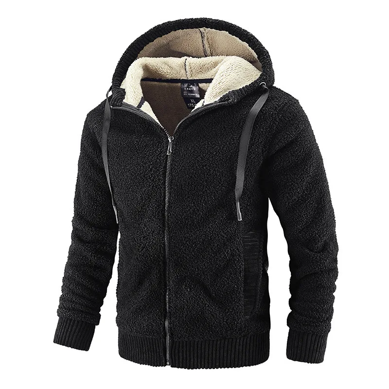 Толстовки для мужчин Уличная L 6XL 7XL 8XL Мужская зимняя кашемировая куртка толстый с