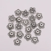 50pcs 10mm metal bead end caps antique color flower bead caps for jewelry making diy bracelet earrings accessories findings