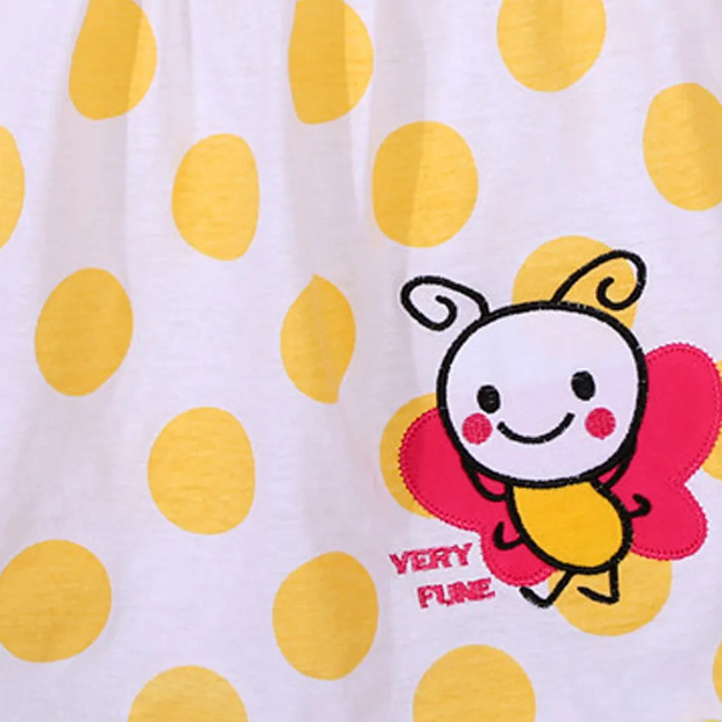 

2021 New baby girl and girl clothing summer fashion cute sleeveless average wave dot print vest top dress