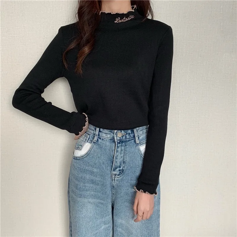 

Women's clothing with cashmere tops in the fall and winter of 2020, the new is slim thickened and bottoming sweater
