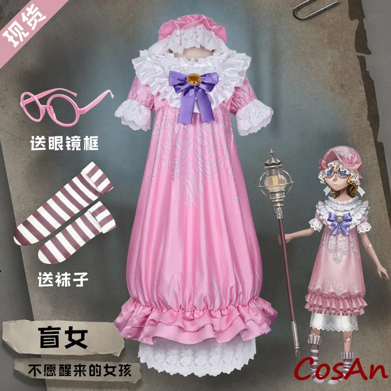 

Identity V Helena Adams Cosplay Costume The Blind Girl Who Doesn't Want To Wake Up Pink Lolita Party Role Play Clothing