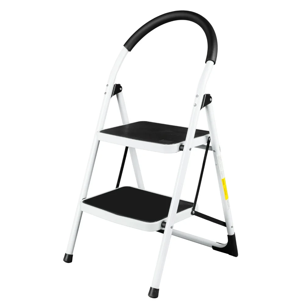 

2 Step Ladder Folding Stool Portable Heavy Duty 330 Lbs Capacity Chairs Industrial Lightweight Foldable Ladders Home Tool