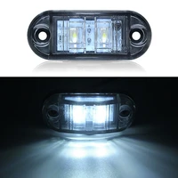 2 pieces of white led side marker light headlight assembly safety light clearance car trailer caravan 12v waterproof accessories