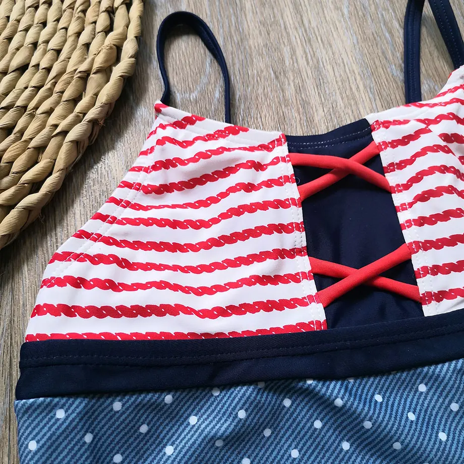 Женский слитный купальник детский в горошек купальные костюмы для