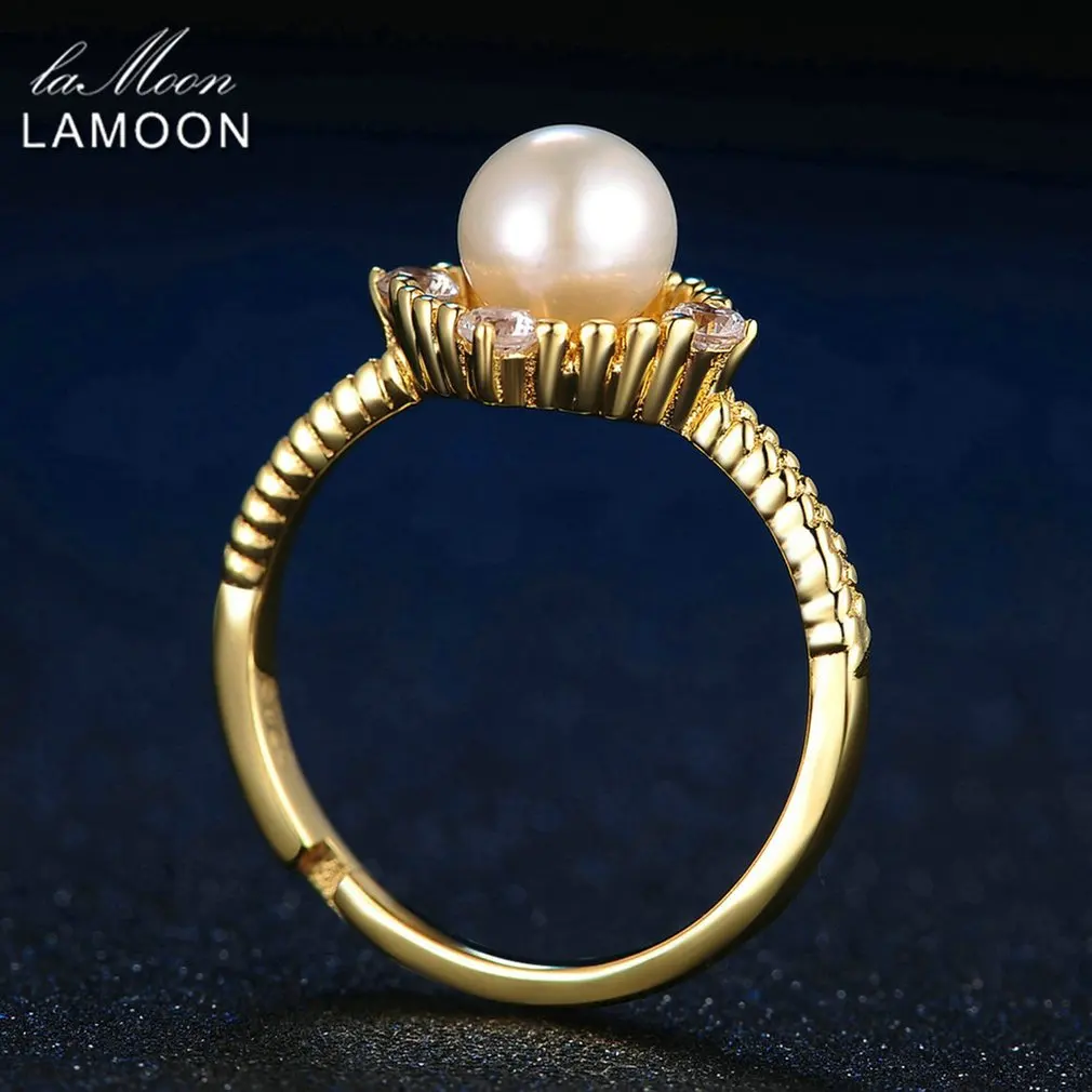 Кольцо на палец с натуральным жемчугом в виде пресной воды серебряное ювелирное