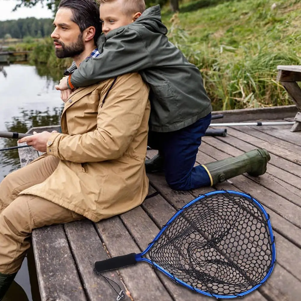 Складная рыболовная сеть со стойкой из алюминиевого сплава мягкая резиновая
