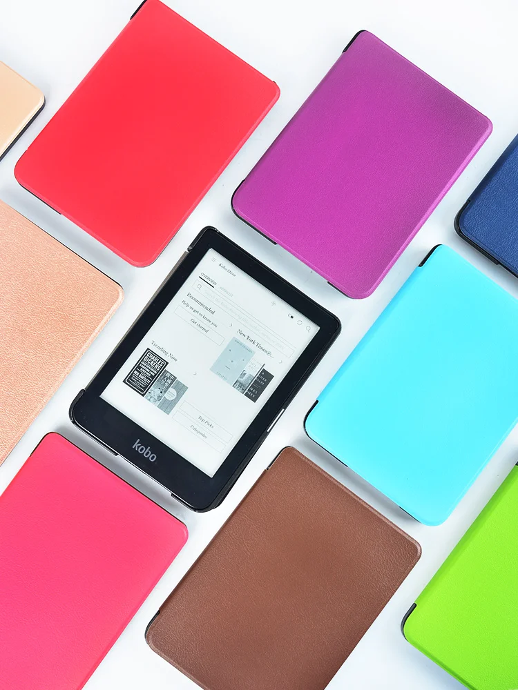 Чехол для нового Kobo Clara HD 6 дюймов PU ультра тонкий кожаный чехол для чтения смарт-чехол для автоматического пробуждения/сна+ Бесплатный подарок