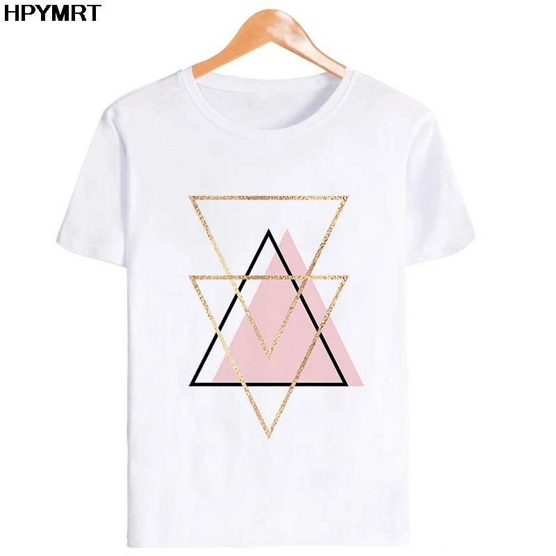 Женская футболка с геометрическим принтом Повседневная коротким рукавом летняя