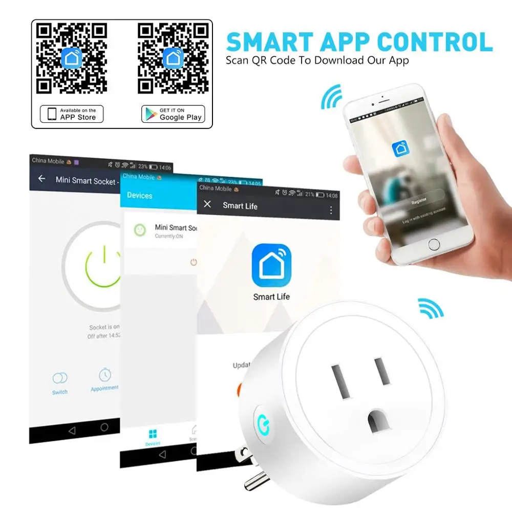 Умная розетка WiFi переключатель беспроводное питание штепсельная вилка США